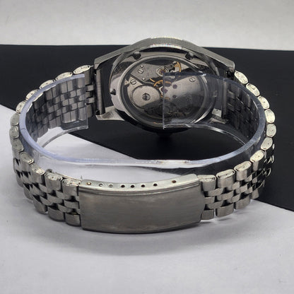 Vintage HMT Janata Urdu Hand Winding 17 Jewels Red Face Jubilee Bracelet Men's Wrist Watch F61