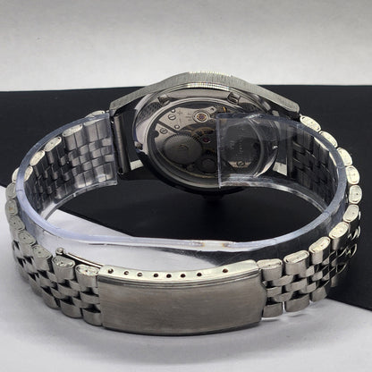 Vintage HMT Janata Hand Winding 17 Jewels Green Face Jubilee Bracelet Men's Wrist Watch F63