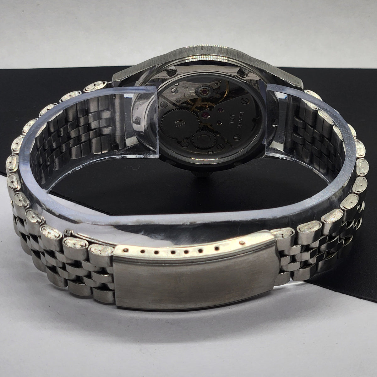 Vintage HMT Janata Devanagari Hand Winding 17 Jewels White Face Jubilee Bracelet Men's Wrist Watch F66