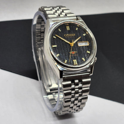 Vintage 1975 Original Citizen Automatic Cal. 8200 Black Face 21 Jewels Day-Date Japanese Men's Wrist Watch EG36