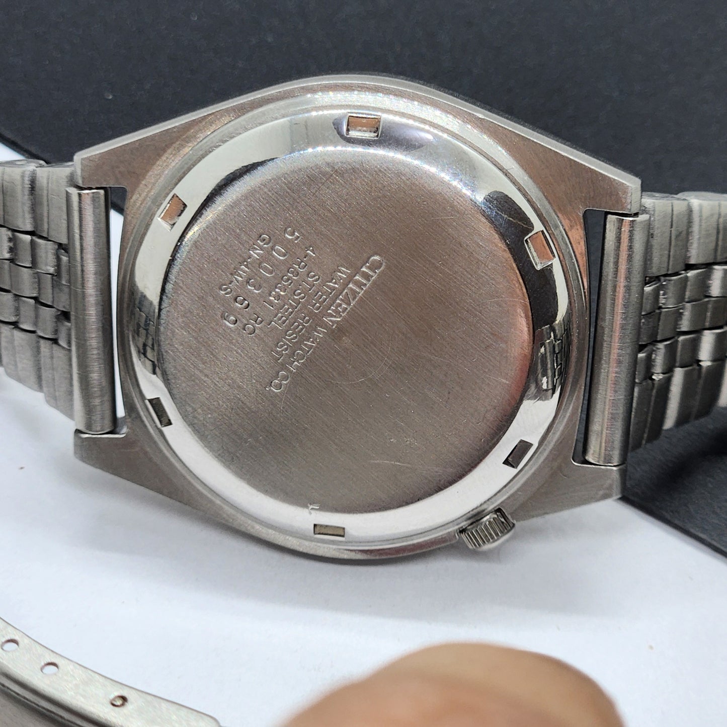 Vintage 1975 Original Citizen Automatic Cal. 8200 Black Face 21 Jewels Day-Date Japanese Men's Wrist Watch EG36