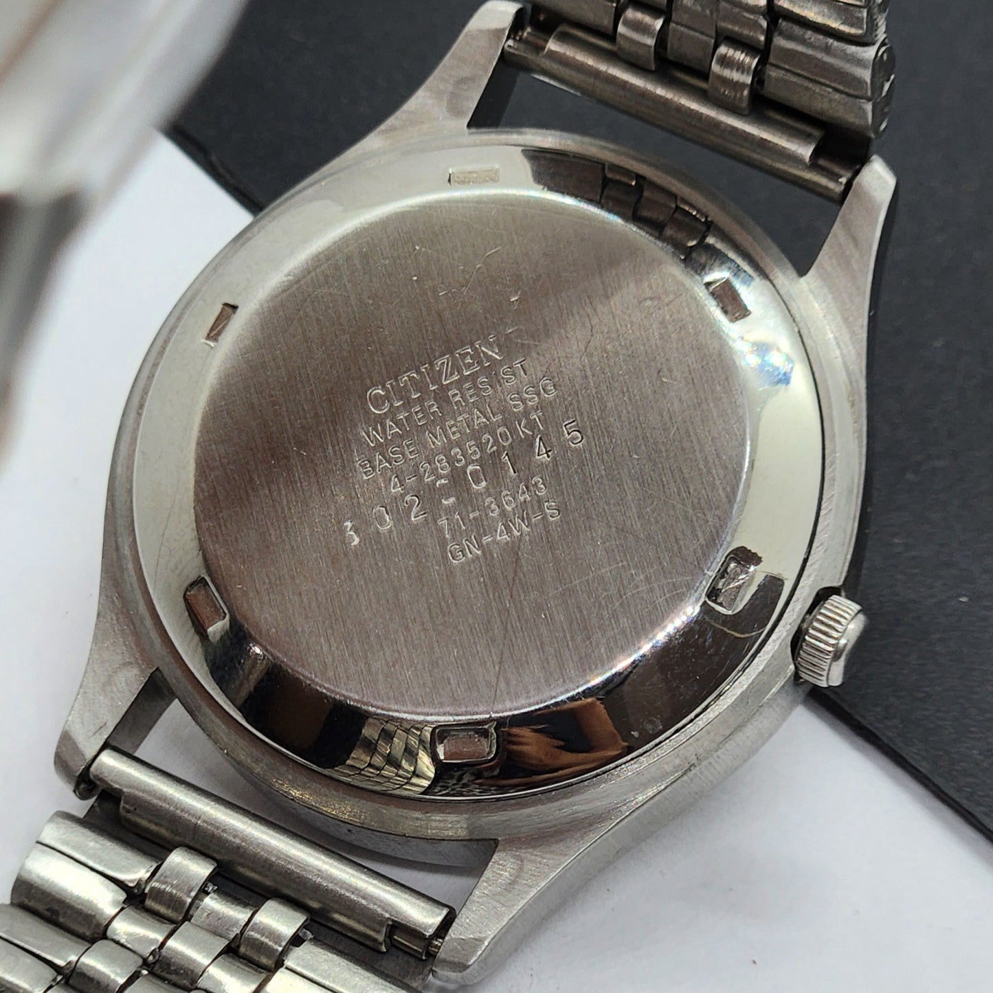 Vintage 1993 Original Citizen Automatic Cal. 8200 Black Face 21 Jewels Day-Date Japanese Men's Wrist Watch EG41