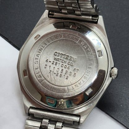 Vintage 1980 Original Citizen Automatic Cal. 8200 Brown Face 21 Jewels Day-Date Japanese Men's Wrist Watch EG47