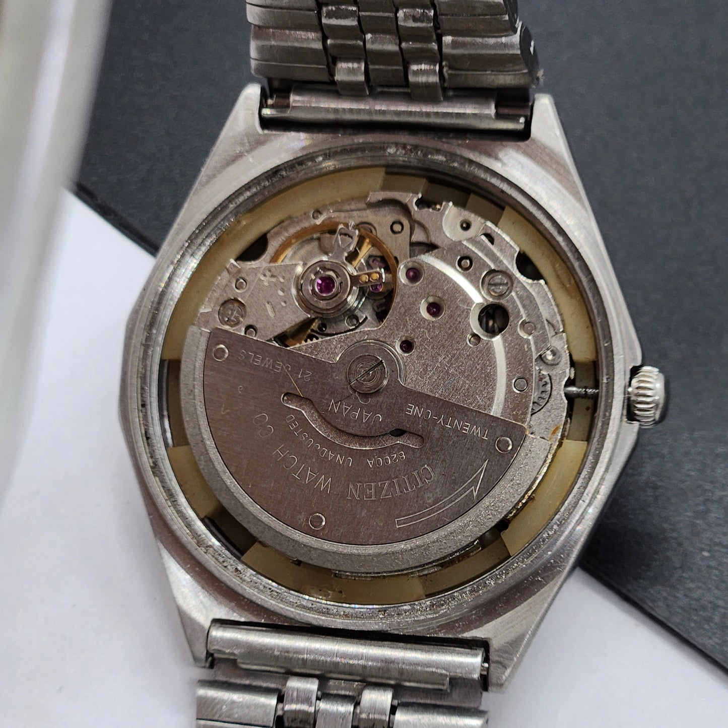 Vintage 1980 Original Citizen Automatic Cal. 8200 Brown Face 21 Jewels Day-Date Japanese Men's Wrist Watch EG47