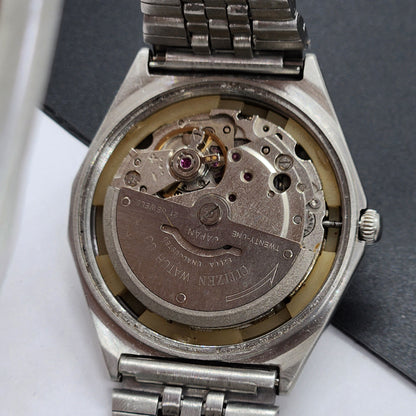 Vintage 1980 Original Citizen Automatic Cal. 8200 Brown Face 21 Jewels Day-Date Japanese Men's Wrist Watch EG47