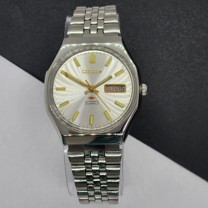 Vintage 1992 Original Citizen Automatic Cal. 8200 White Face 21 Jewels Day-Date Japanese Men's Wrist Watch EG49