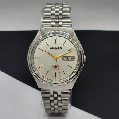 Vintage 1989 Original Citizen Automatic Cal. 8200 Off White Face 21 Jewels Day-Date Japanese Men's Wrist Watch EG51