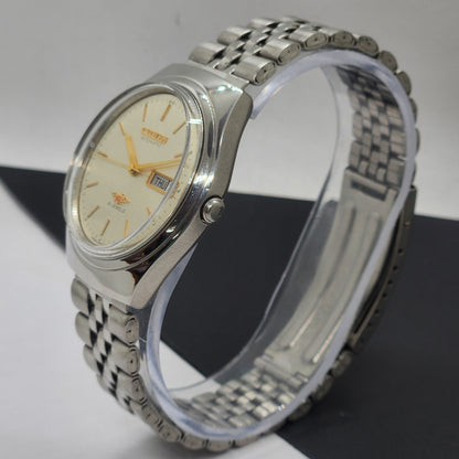 Vintage 1989 Original Citizen Automatic Cal. 8200 Off White Face 21 Jewels Day-Date Japanese Men's Wrist Watch EG51