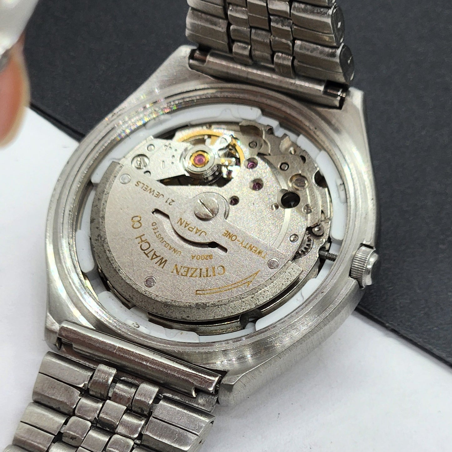 Vintage 1989 Original Citizen Automatic Cal. 8200 Off White Face 21 Jewels Day-Date Japanese Men's Wrist Watch EG51