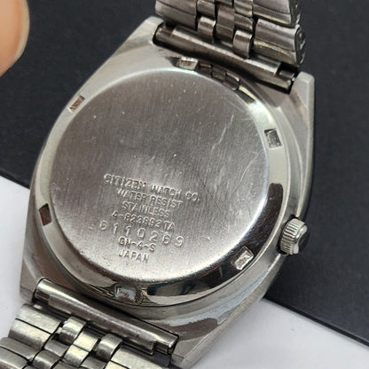 Vintage 1976 Original Citizen Automatic Cal. 8200 Black Face 21 Jewels Day-Date Japanese Men's Wrist Watch EG56