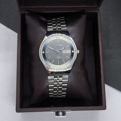 Vintage Original Citizen 1980  Automatic Cal. 8200 Gray Face 21 Jewels Day-Date Japanese Men's Wrist Watch EG63