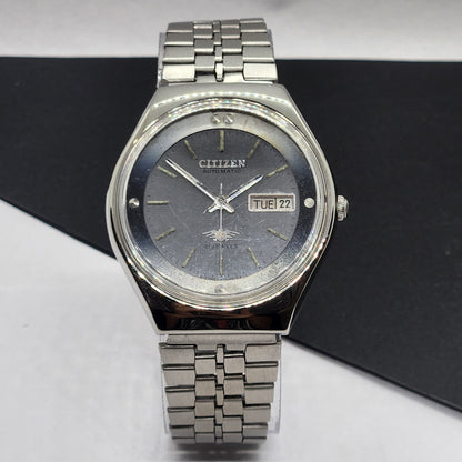 Vintage Original Citizen 1980  Automatic Cal. 8200 Gray Face 21 Jewels Day-Date Japanese Men's Wrist Watch EG63