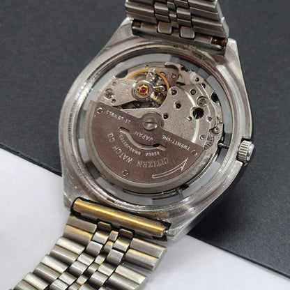 Vintage 1976 Original Citizen Automatic Cal. 8200 Blue Face 21 Jewels Day-Date Japanese Men's Wrist Watch EG65