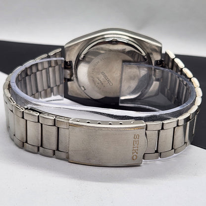Vintage 1979 Original Seiko 5 Automatic 6309-8340 Silver Face 17 Jewels Day-Date Japanese Men's Wrist Watch EG68