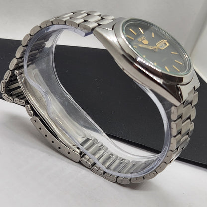 Vintage 1985 Original Seiko 5 Automatic 7009-3041 Black Face 17 Jewels Day-Date Japanese Men's Wrist Watch EG74
