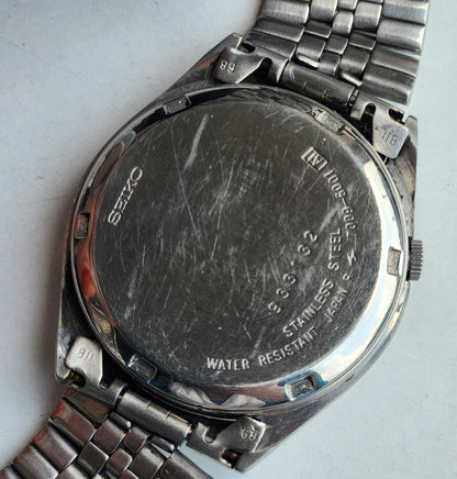 Vintage 1979 Original Seiko 5 Automatic 7009-6001 Black Face 17 Jewels Day-Date Japanese Men's Wrist Watch EG88