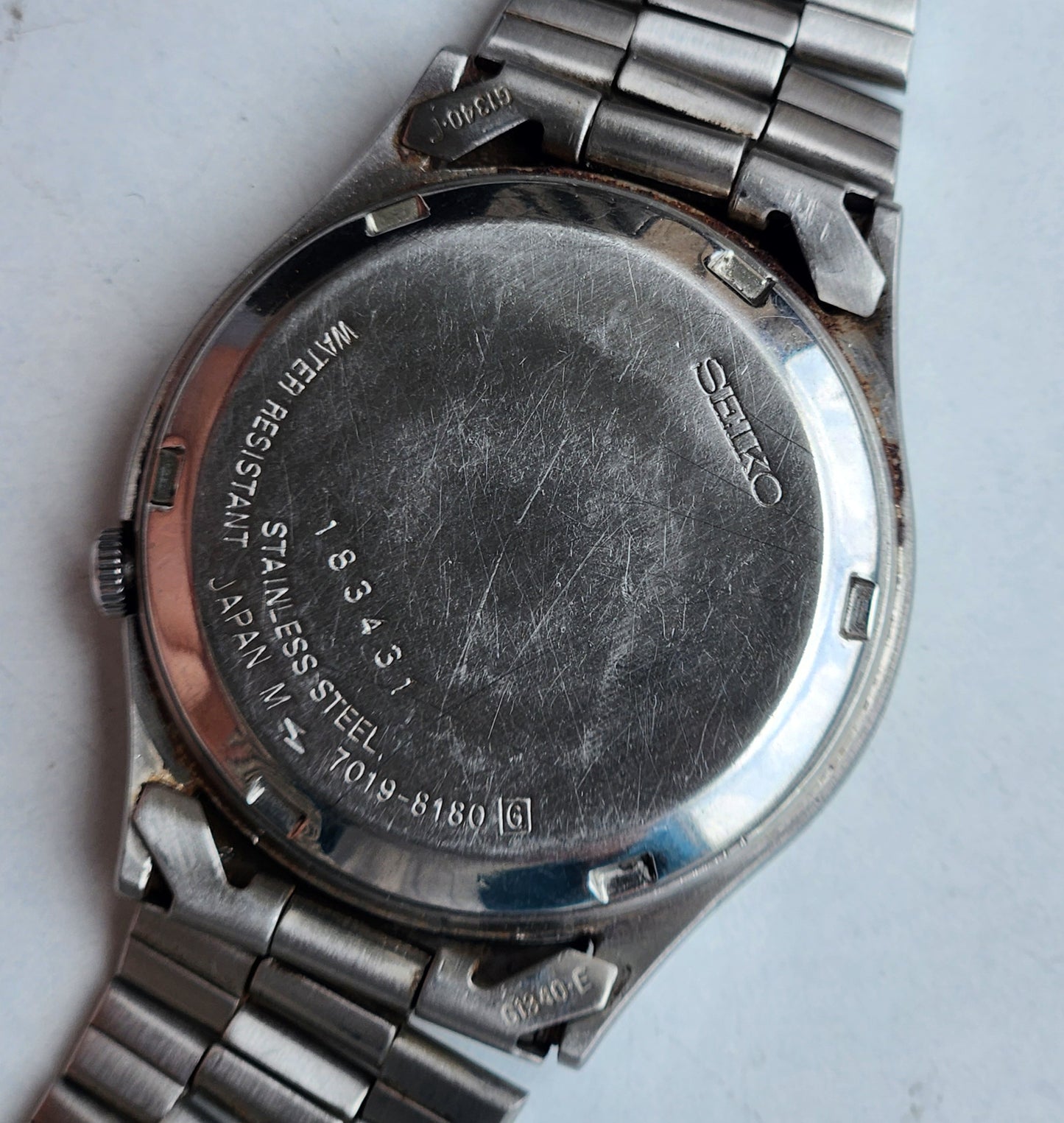 Vintage 1971 Original Seiko 5 Automatic 7019-8180 Golden Face 21 Jewels Day-Date Japanese Men's Wrist Watch EG89