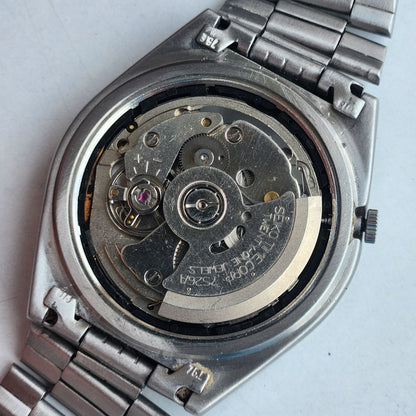 Vintage 1997 Original Seiko 5 Automatic 7S26-8761 Golden Face 21 Jewels Day-Date Japanese Men's Wrist Watch EG99