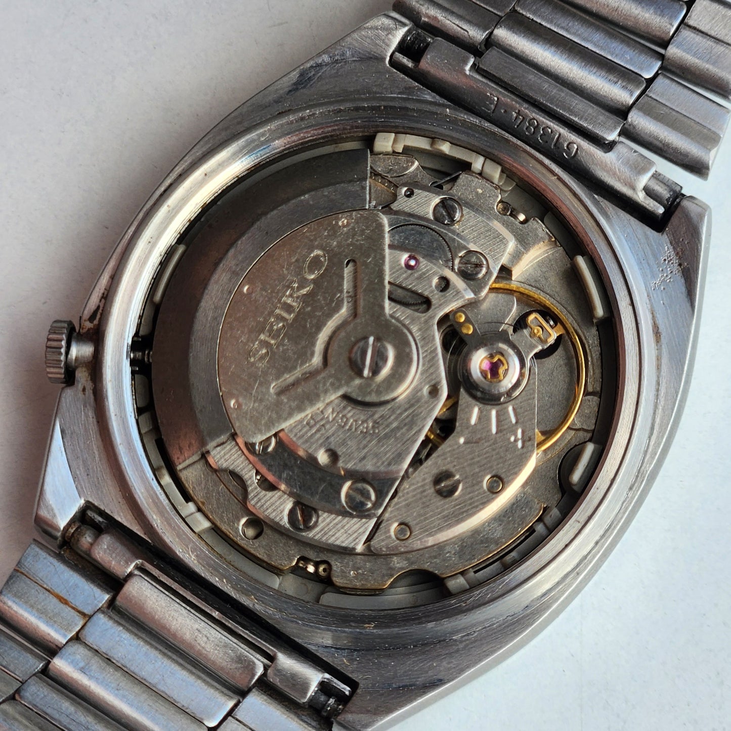 Vintage 1983 Original Seiko 5 Automatic 6309-532A Black Face 17 Jewels Day-Date Japanese Men's Wrist Watch EG103