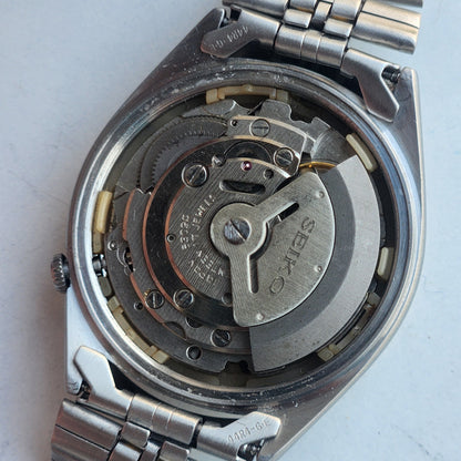 Vintage 1981 Original Seiko 5 Automatic 6309-7150 Black Face 17 Jewels Day-Date Japanese Men's Wrist Watch EG104