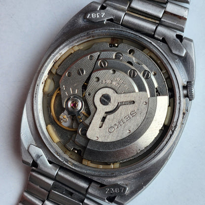 Vintage 1983 Original Seiko 5 Automatic 6309-6030 Black Face 17 Jewels Day-Date Japanese Men's Wrist Watch EG110