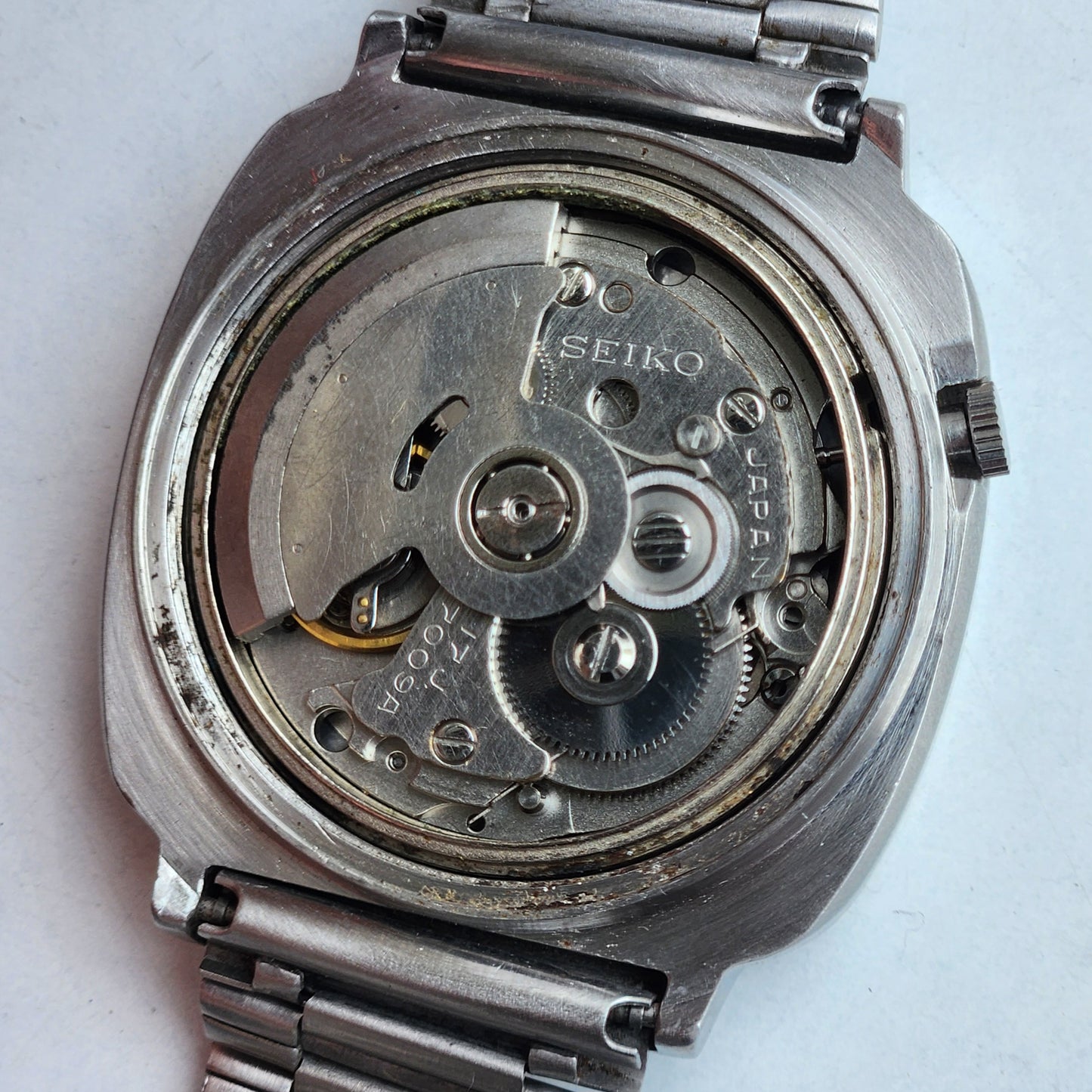 Vintage 1980 Original Seiko 5 Automatic 7009-511A Grey Face 17 Jewels Day-Date Japanese Men's Wrist Watch EG112