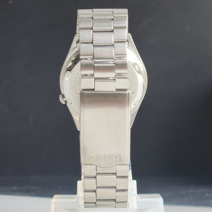 Vintage 1984 Original Seiko 5 Automatic 7009-3200 Blue Face 17 Jewels Day-Date Japanese Men's Wrist Watch EG114