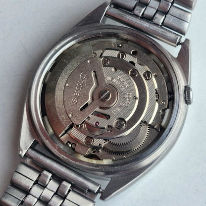 Vintage 1984 Original Seiko 5 Automatic 6309-7310  Grey Face 17 Jewels Day-Date Japanese Men's Wrist Watch EG117