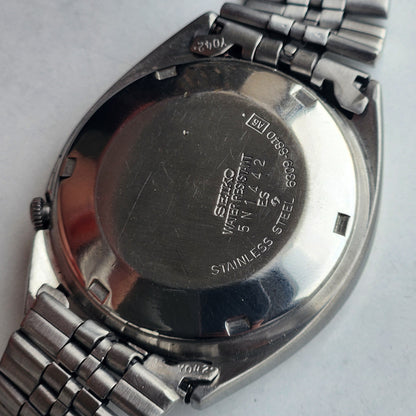 Vintage 1985 Original Seiko 5 Automatic 6309-8840  White Face 17 Jewels Day-Date Japanese Men's Wrist Watch EG120