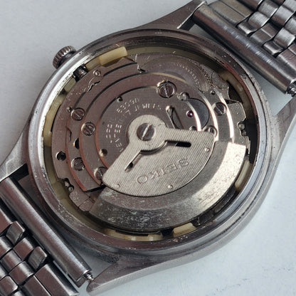 Vintage 1983 Original Seiko 5 Automatic 6309-8920  Black Face 17 Jewels Day-Date Japanese Men's Wrist Watch EG123