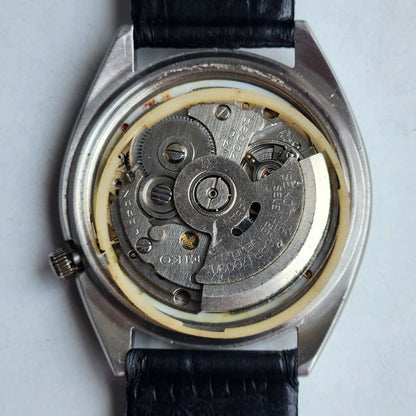 Vintage 1986 Original Seiko 5 Automatic 7009-3131  Grey Face 17 Jewels Day-Date Japanese Men's Wrist Watch EG127