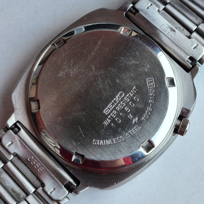 Vintage 1981 Original Seiko 5 Automatic 7009-5150  Black Face 17 Jewels Day-Date Japanese Men's Wrist Watch EG130