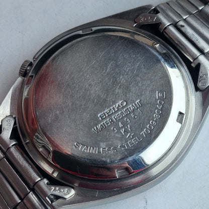 Vintage 1982 Original Seiko 5 Automatic 7009-3040 Grey Face 17 Jewels Day-Date Japanese Men's Wrist Watch EG132