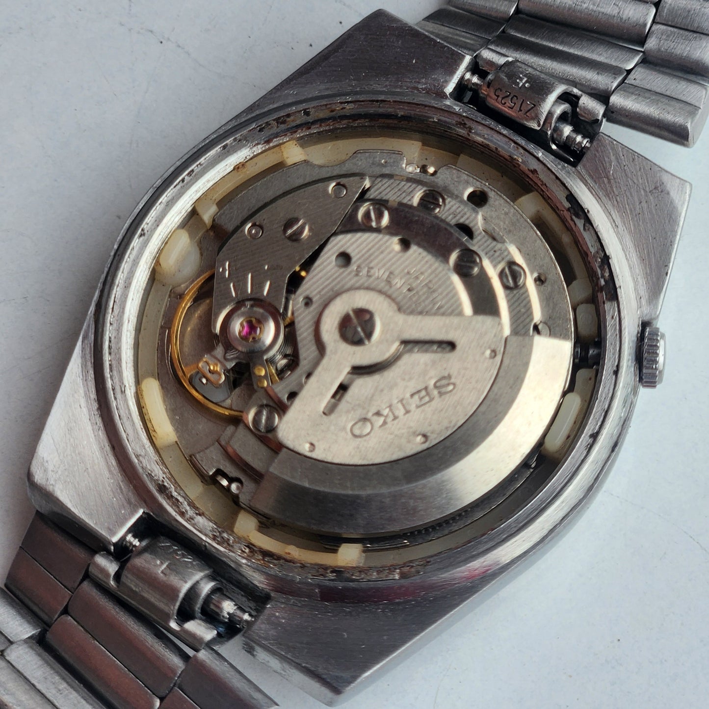 Vintage 1982 Original Seiko 5 Automatic 6309-9060 Silver Face 17 Jewels Day-Date Japanese Men's Wrist Watch EG138