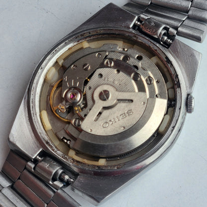 Vintage 1982 Original Seiko 5 Automatic 6309-9060 Silver Face 17 Jewels Day-Date Japanese Men's Wrist Watch EG138