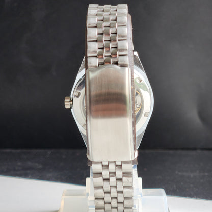 Vintage MOD HMT Kohinoor Hand Winding 17 Jewels Grey Face Fluted Bezel Jubilee Bracelet Men's Wrist Watch G20