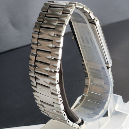 Original TITAN EDGE 1296SBB31 Rectangular White Face 23MM Case Men's Watch G88