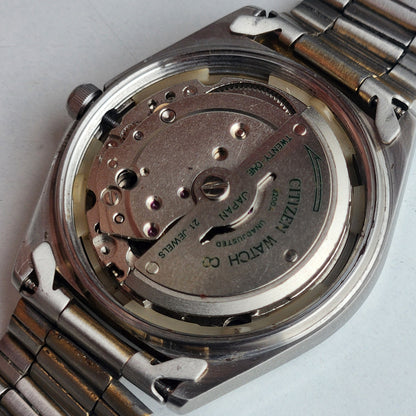 Vintage 1986 Original Citizen Automatic 8200 Grey Face 21 Jewels Day-Date Japanese Men's Wrist Watch ET07