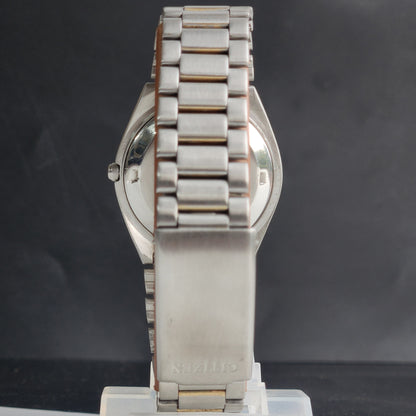 Vintage 1984 Original Citizen Automatic 8200 Blue Face 21 Jewels Day-Date Japanese Men's Wrist Watch ET09