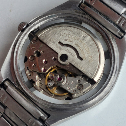 Vintage 1984 Original Citizen Automatic 8200 Golden Face 21 Jewels Day-Date Japanese Men's Wrist Watch ET10