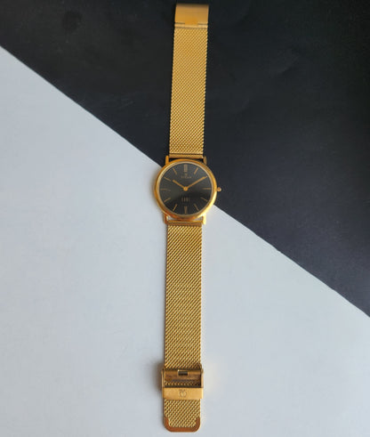 Original TITAN EDGE 2552SAA Round Black Face 33MM Case Men's Watch H07