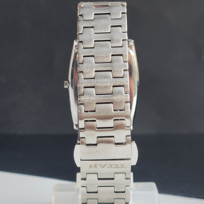 Original TITAN EDGE 1044YCE31 Barrel Off White Face 30MM Case Men's Watch H01