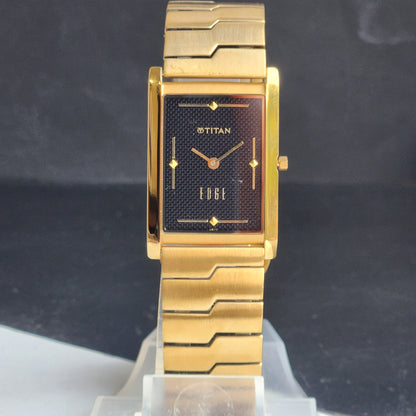 Original TITAN EDGE 1043NBA Rectangular Black Face 25MM Case Men's Watch H06