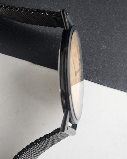 Original TITAN EDGE 1595WAA34 Round Golden Face 38MM Case Men's Watch G97