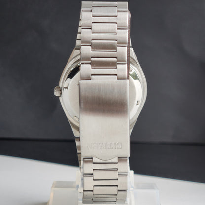 Vintage 1987 Original Citizen Automatic 8200 Grey Face 21 Jewels Day-Date Japanese Men's Wrist Watch ET16