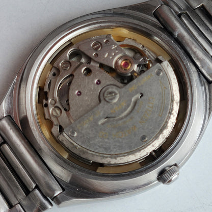 Vintage 1991 Original Citizen Automatic 8200 Blue Face 21 Jewels Day-Date Japanese Men's Wrist Watch ET17