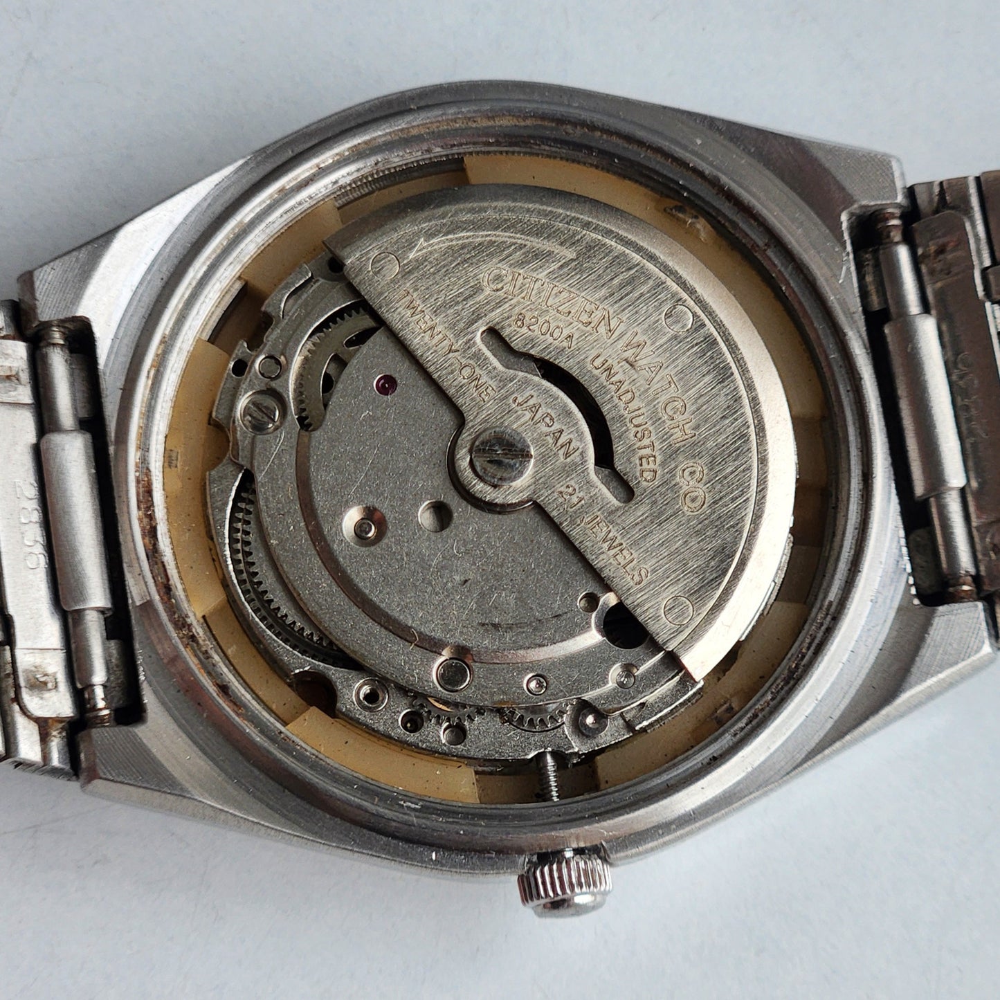 Vintage 1995 Original Citizen Automatic 8200 Golden Face 21 Jewels Day-Date Japanese Men's Wrist Watch ET18