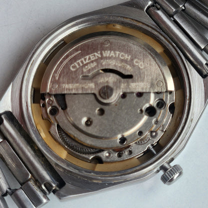 Vintage 1990 Original Citizen Automatic 8200 Black Face 21 Jewels Day-Date Japanese Men's Wrist Watch ET23
