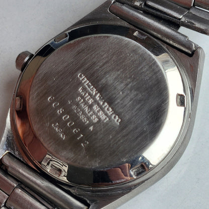 Vintage 1996 Original Citizen Automatic 8200 Black Face 21 Jewels Day-Date Japanese Men's Wrist Watch ET25