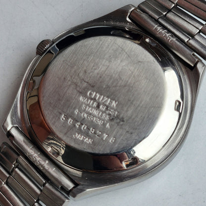 Vintage 1995 Original Citizen Automatic 8200 Black Face 21 Jewels Day-Date Japanese Men's Wrist Watch ET27